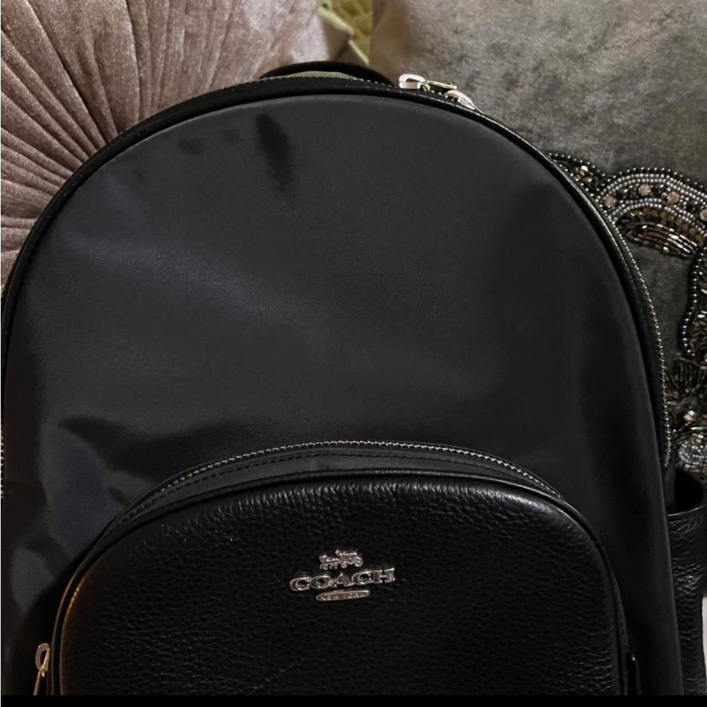 Coach black backpack EUC